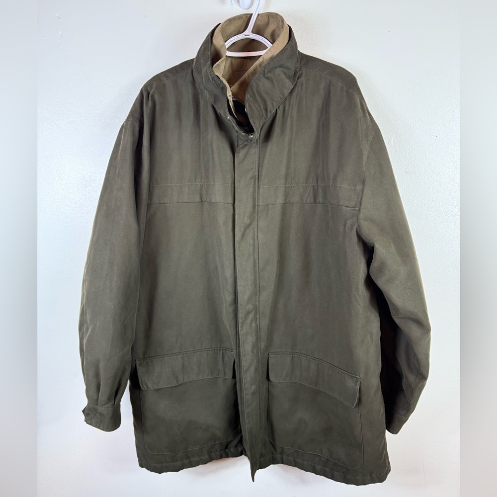 Croft &‎ Barrow Womens Chore Barn Jacket Coat L Brown Quilted Pockets Outdoors